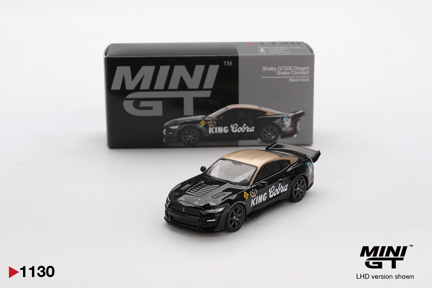1:64 Ford Mustang Shelby GT500 Dragon Snake Concept Black/Gold - obrazek 2