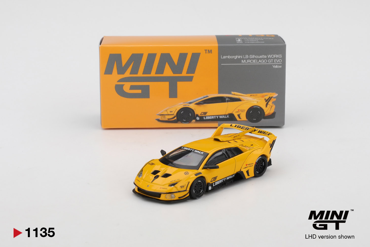 1:64 Lamborghini LB-Sillhouette WORKS MURCIELAGO GT EVO Yellow - obrazek 2