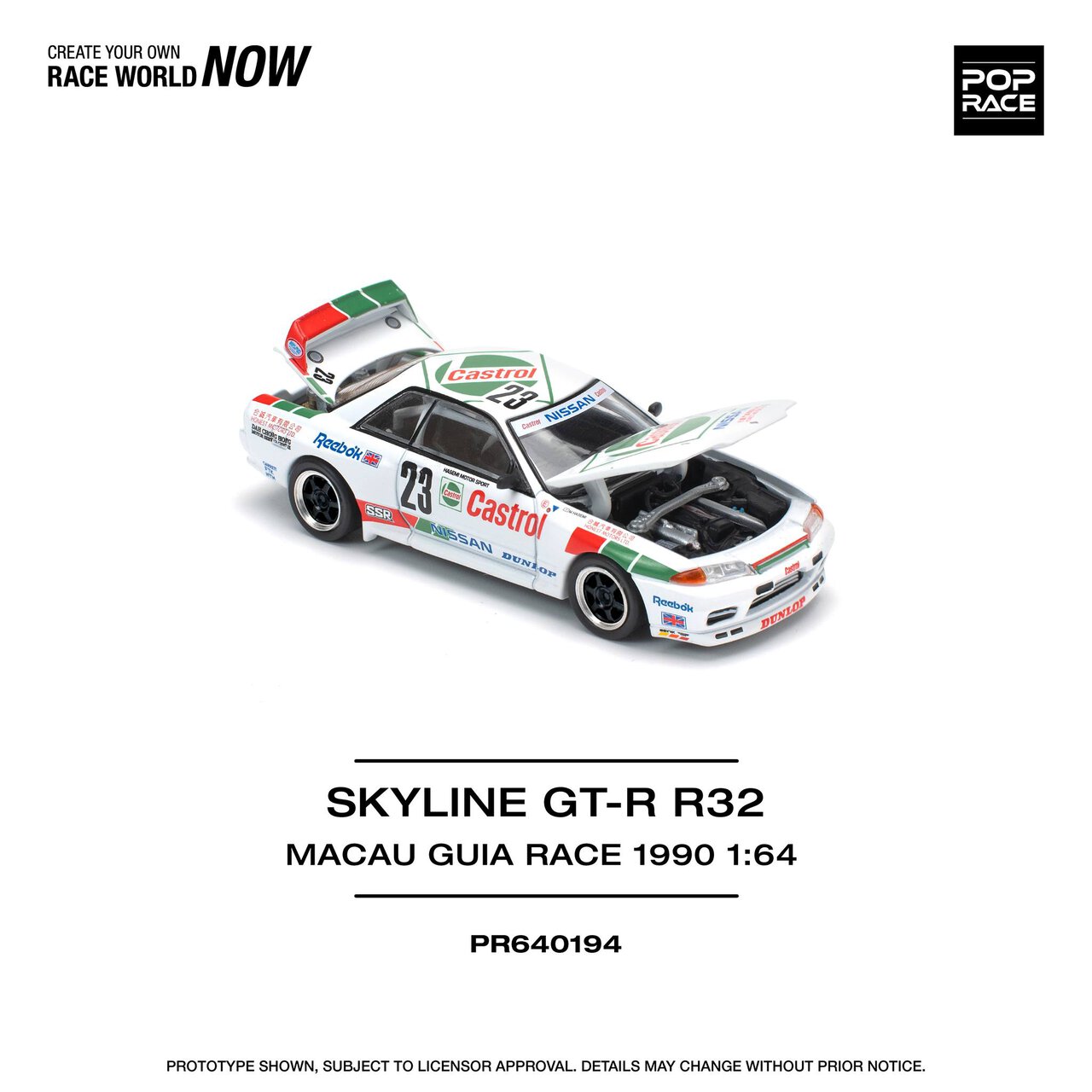 1:64 Nissan Skyline GT-R (BNR32) Macau Guia Race 1990