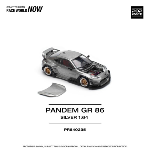 1:64 Toyota PANDEM GR 86 Silver