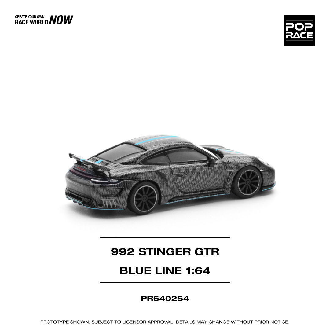 1:64 Porsche 992 Stinger GTR Carbon Edition / Blue Line - obrazek 4
