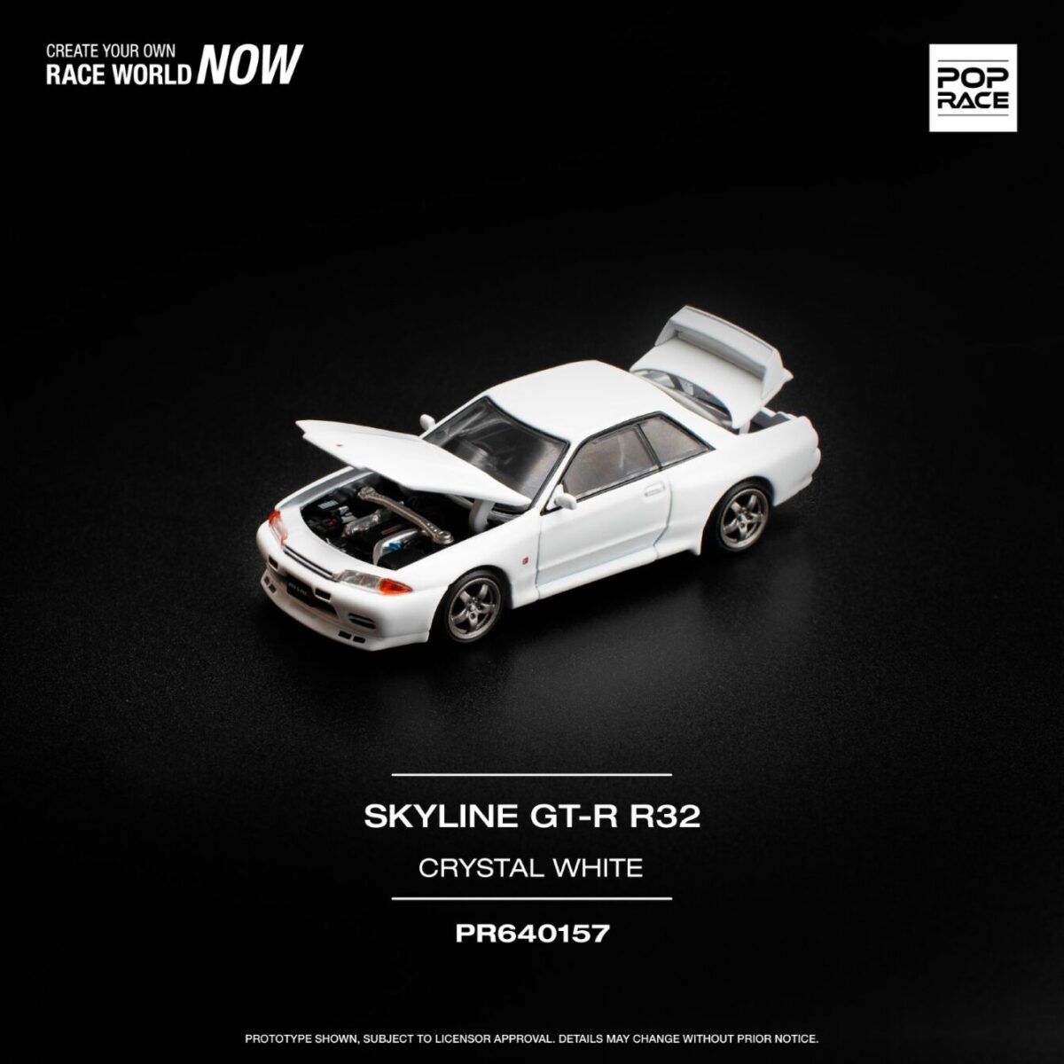1:64 Mitsubishi GTR R32 Crystal White - obrazek 2