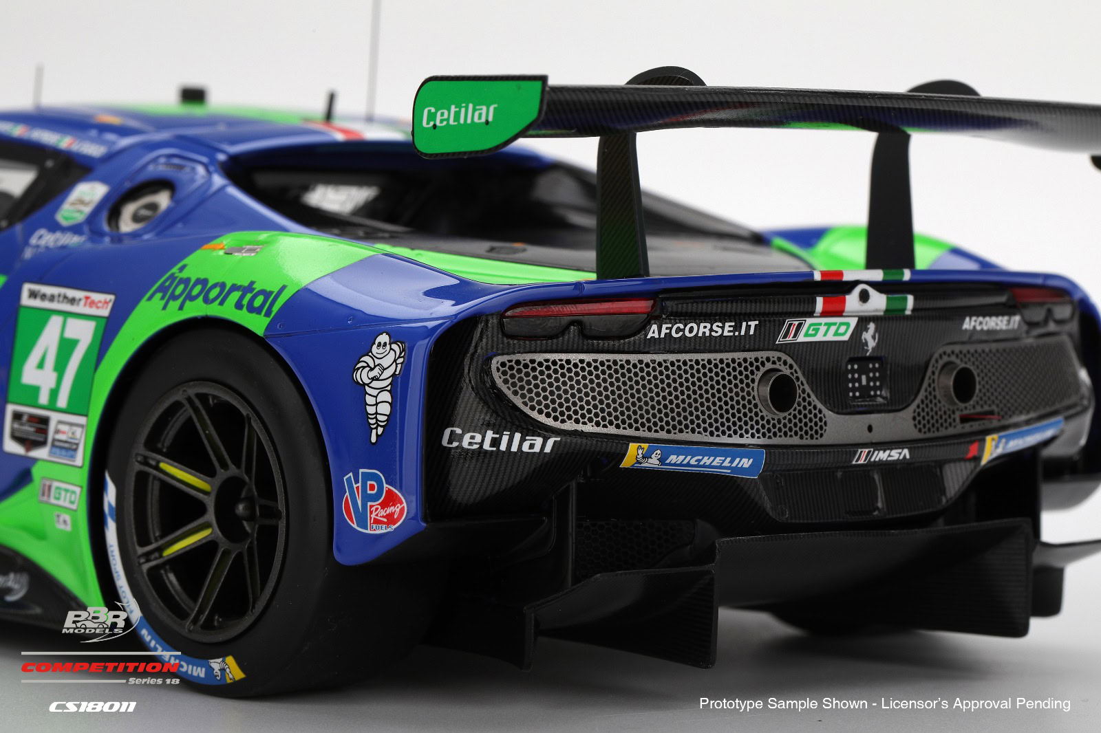 1:18 Ferrari 296 GT3 #47 CETILAR RACING 2025 IMSA Daytona 24 Hrs - obrazek 6