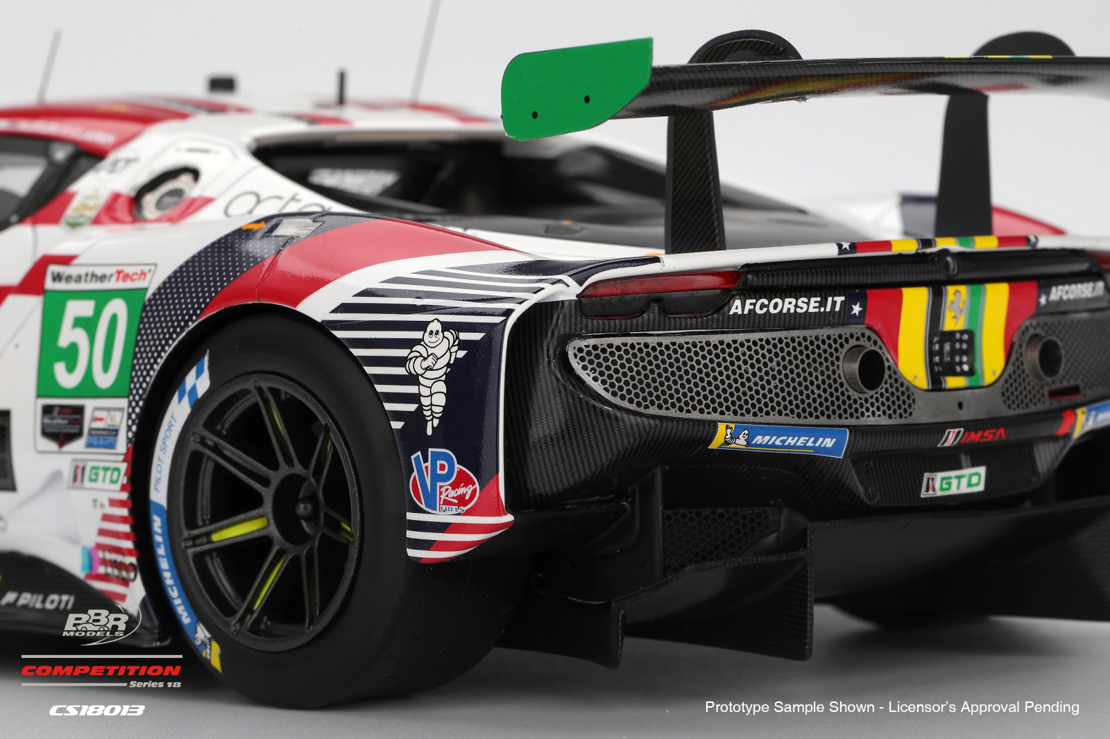 1:18 Ferrari 296 GT3 #50 Af Corse 2025 IMSA Daytona 24 Hrs - obrazek 6