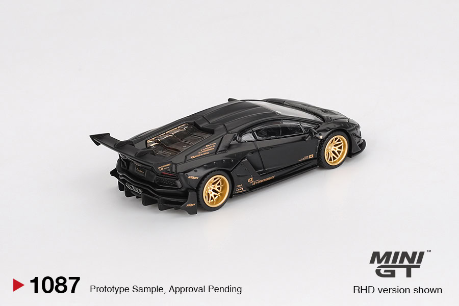 1:64 Lamborghini Aventador LB-WORKS Limited Edition Matte Black - obrazek 3