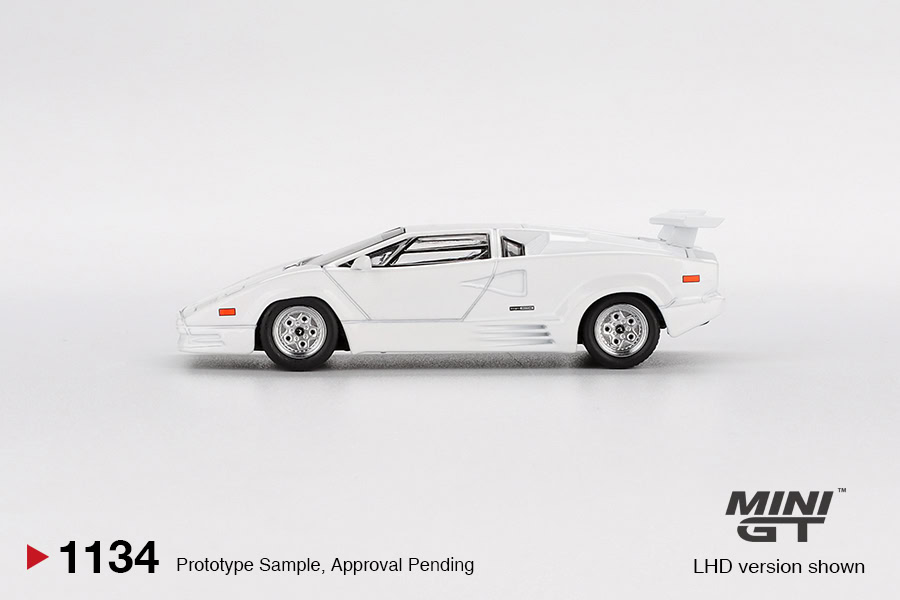 1:64 Lamborghini Countach 25th Anniversary White - obrazek 4