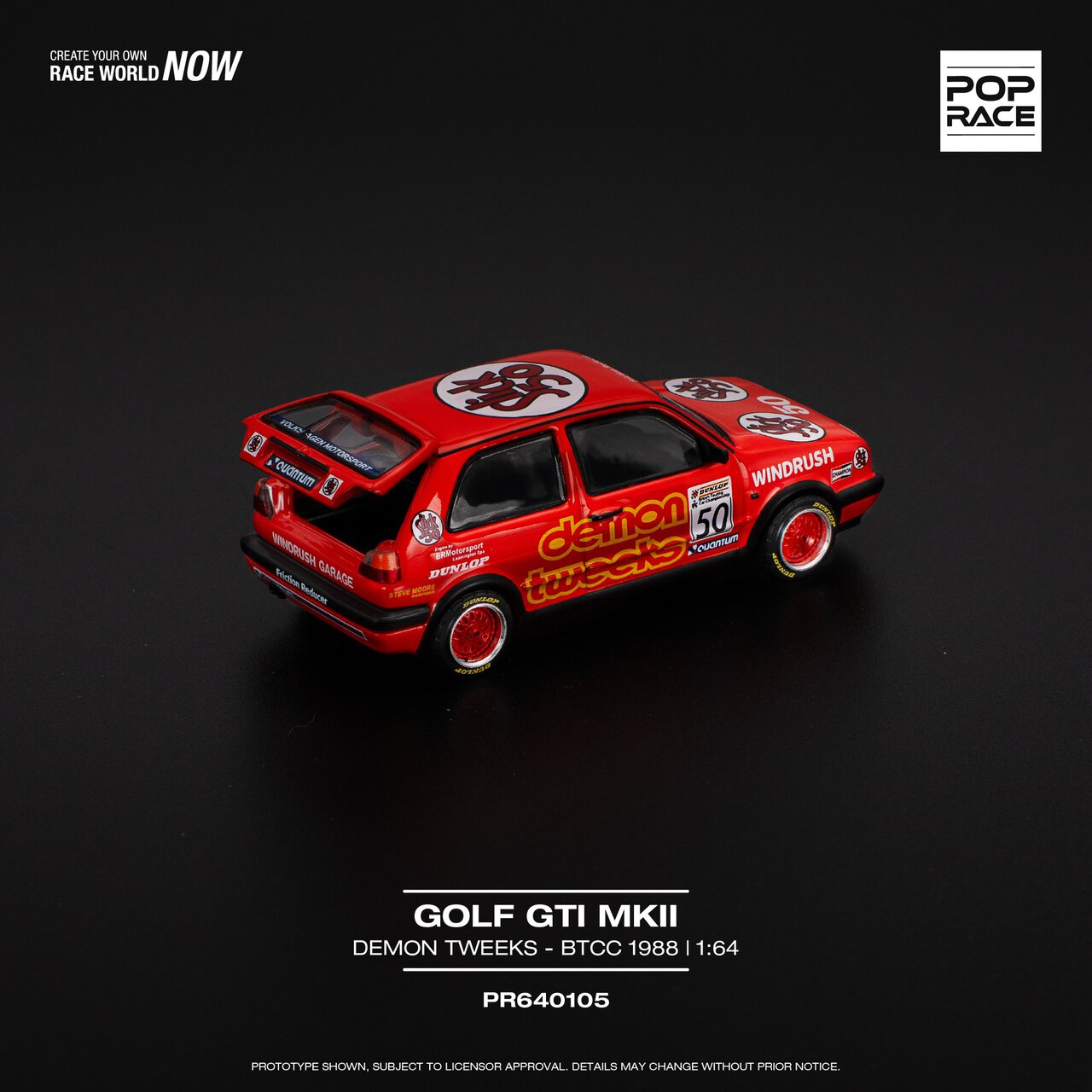 1:64 Volkswagen Golf GTI MK2 Golf Team Demon Tweeks BTCC 1988 - obrazek 10