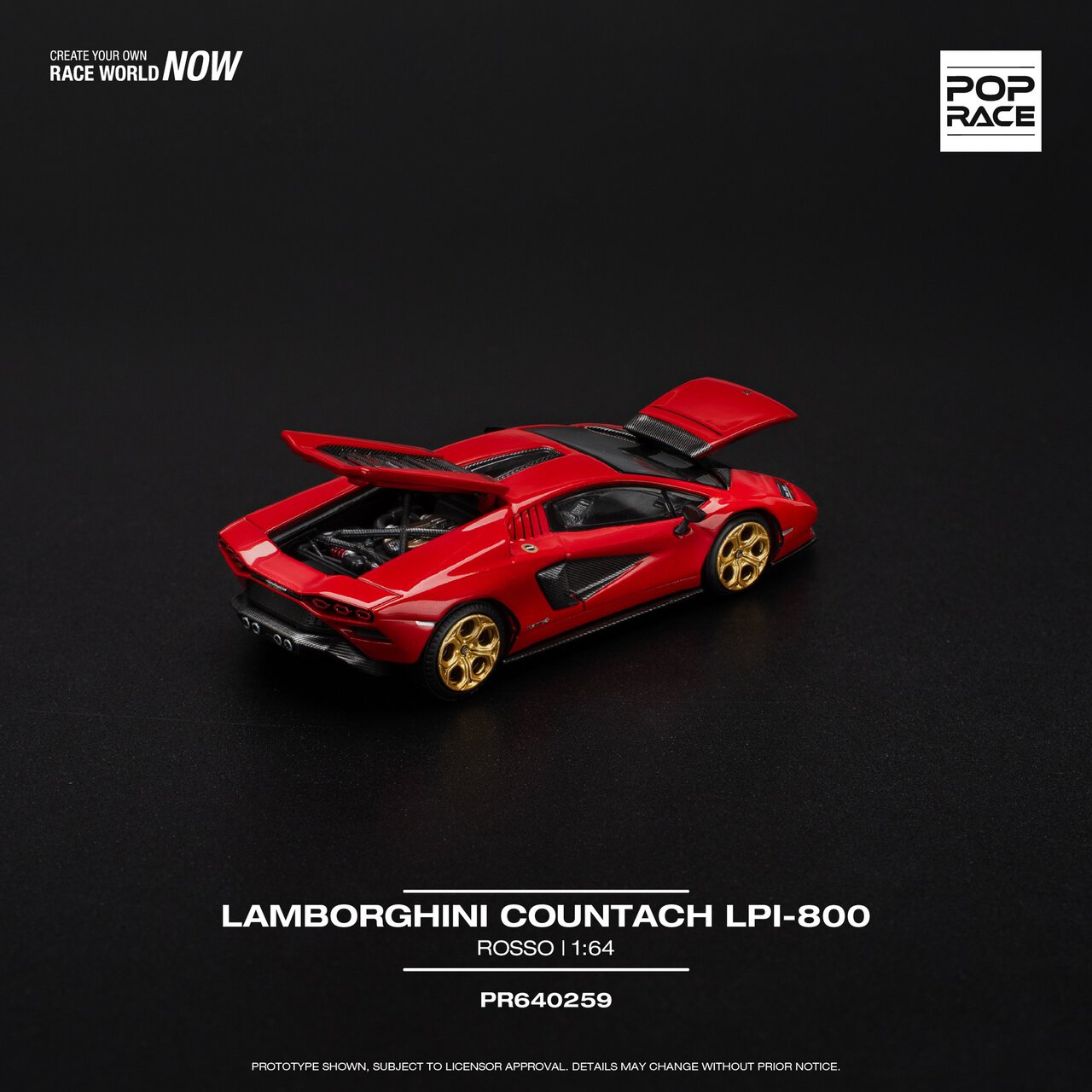 1:64 Lamborghini Countach LPI 800-4 Red - obrazek 12