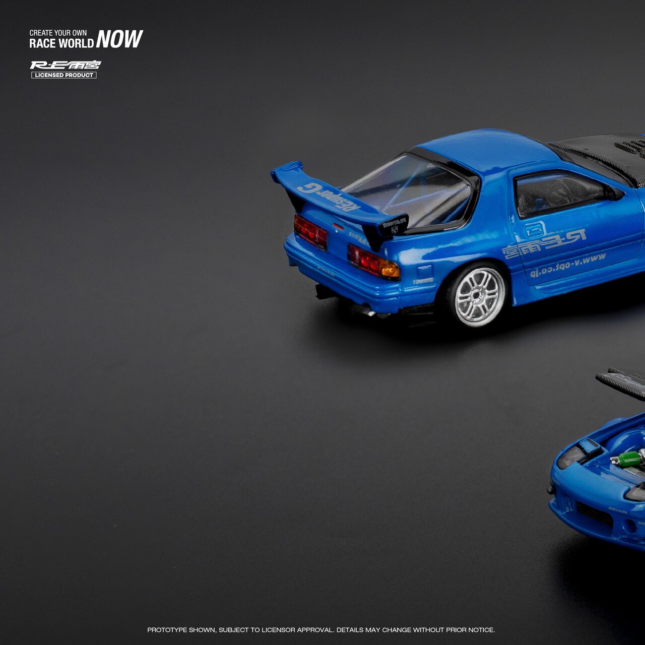 1:64 Mazda RX7 FC3S RE-AMEMIYA Widebody Blue - obrazek 12