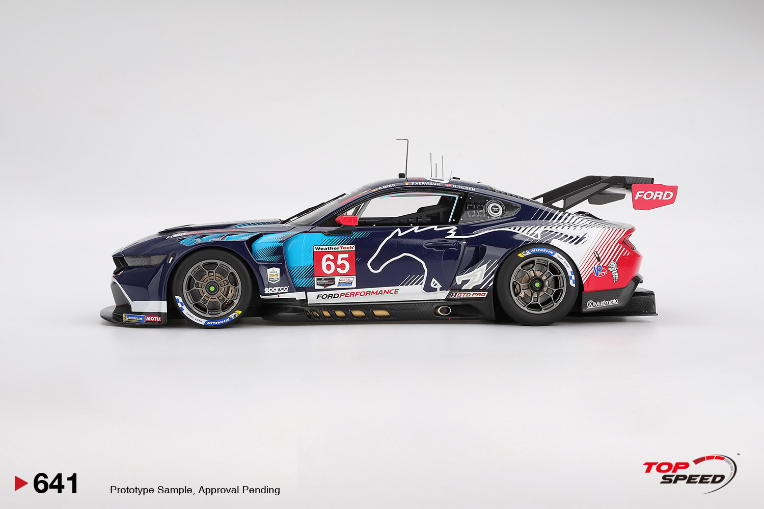 1:18 Ford Mustang GT3 #65 2025 IMSA Daytona 24 Hrs Class Winner Ford Multimatic Motorsports - obrazek 3