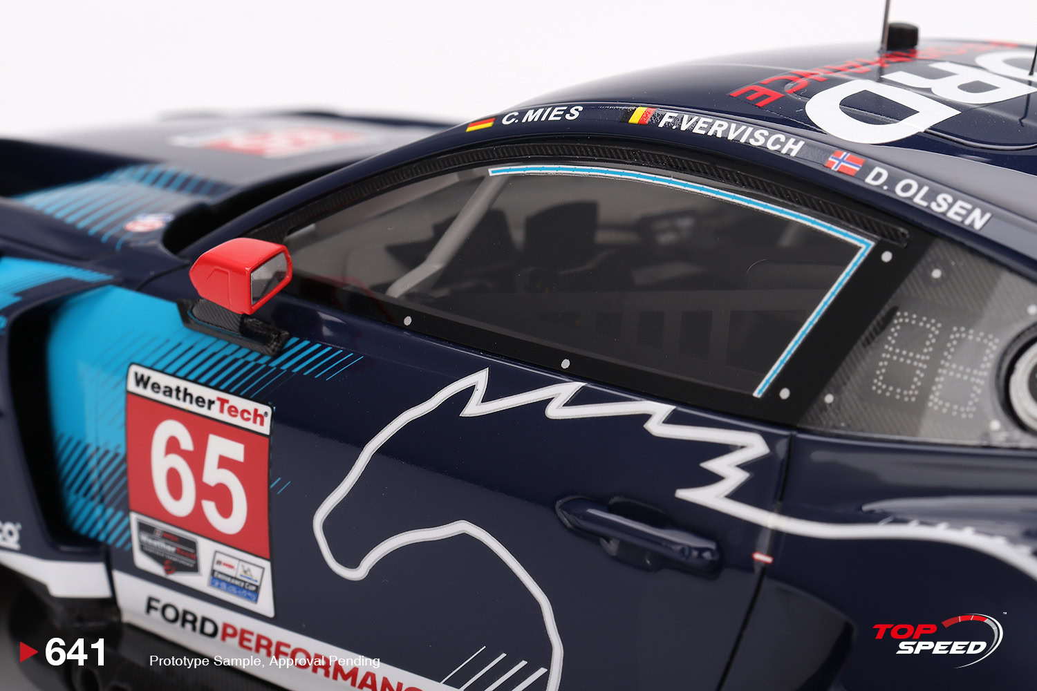 1:18 Ford Mustang GT3 #65 2025 IMSA Daytona 24 Hrs Class Winner Ford Multimatic Motorsports - obrazek 5