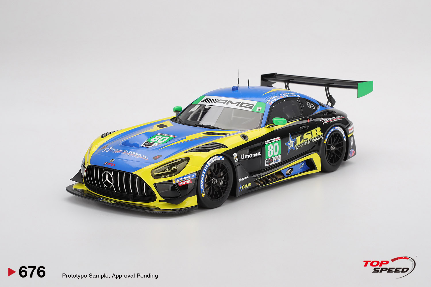 1:18 Mercedes-AMG GT3 #80 2025 IMSA Daytona 24 Hrs Lone Star Racing