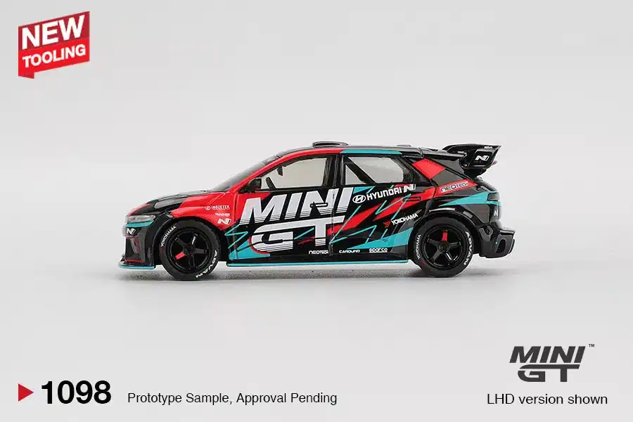 1:64 Mini GT 1:64 Hyundai Ioniq 5N MINI GT RS-01T 2025 Tokyo Auto Salon- Black - obrazek 3