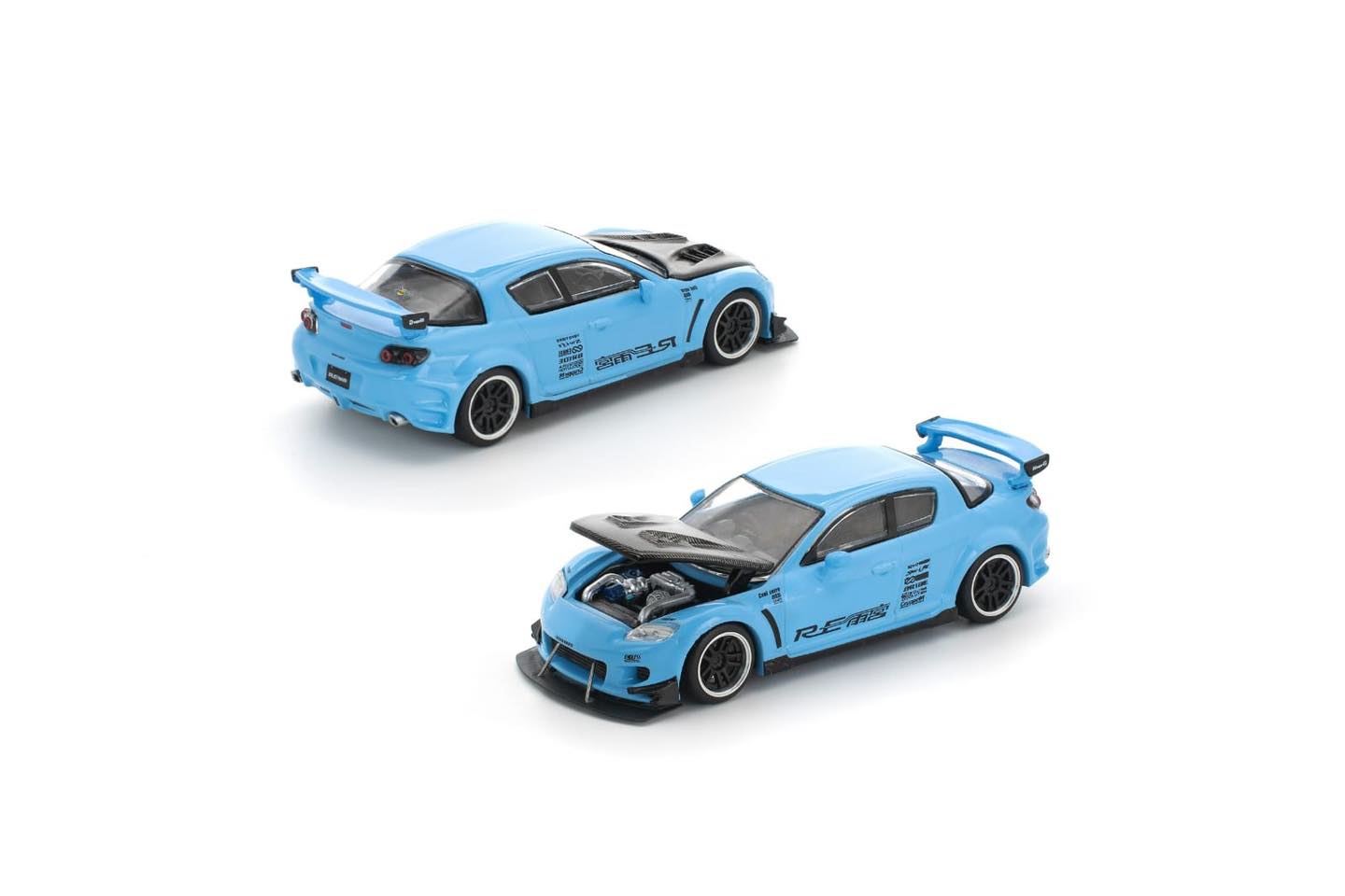 1:64 Mazda RX8 RE-AMEMIYA Widebody Light Blue - obrazek 2