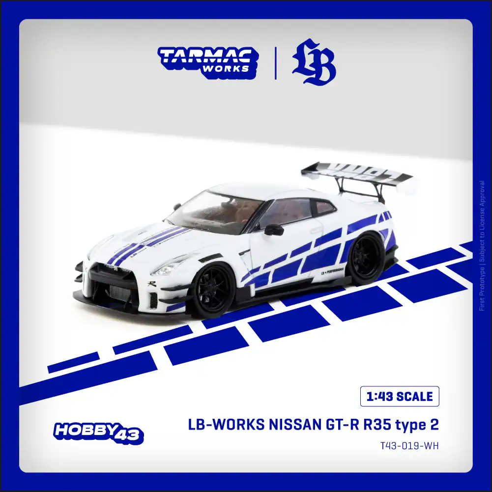 1:43 Nissan GT-R (R35) LB-WORKS Type 2 White