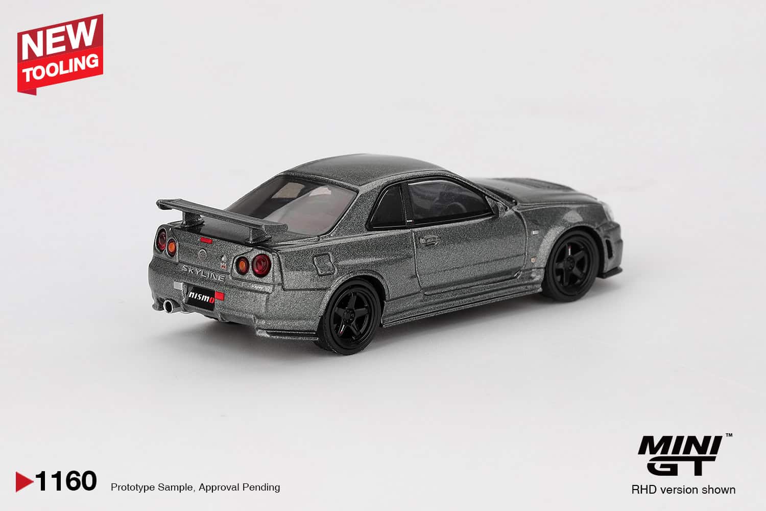 1:64 Nissan Skyline GT-R NISMO BNR34 CRS Version Dark Metal Gray - obrazek 2