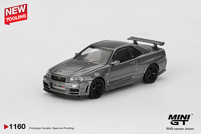 1:64 Nissan Skyline GT-R NISMO BNR34 CRS Version Dark Metal Gray