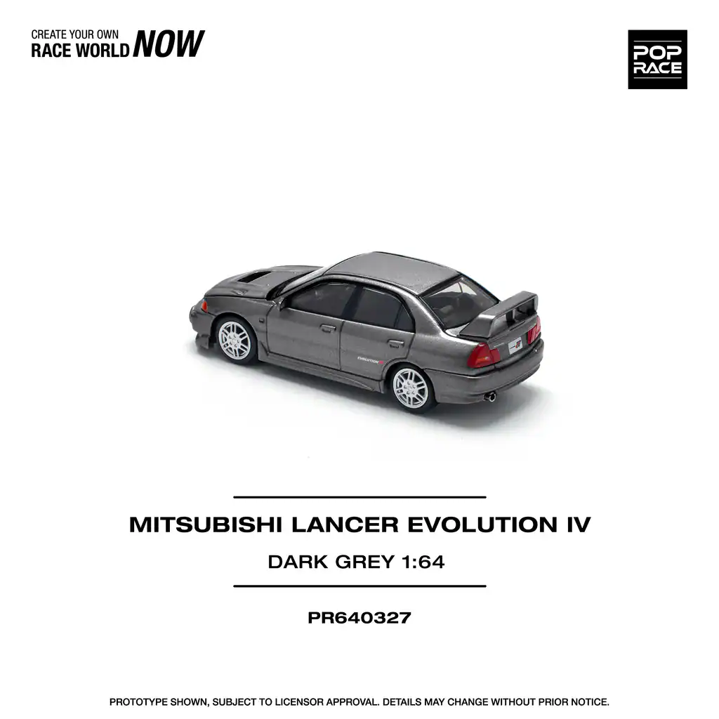 1:64 Mitsubishi Lancer Evolution IV Dark Grey - obrazek 10