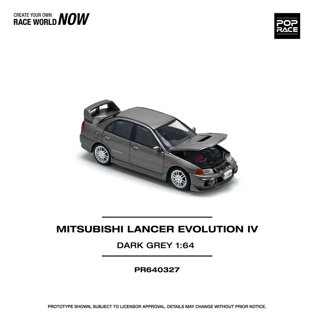 1:64 Mitsubishi Lancer Evolution IV Dark Grey - obrazek 8