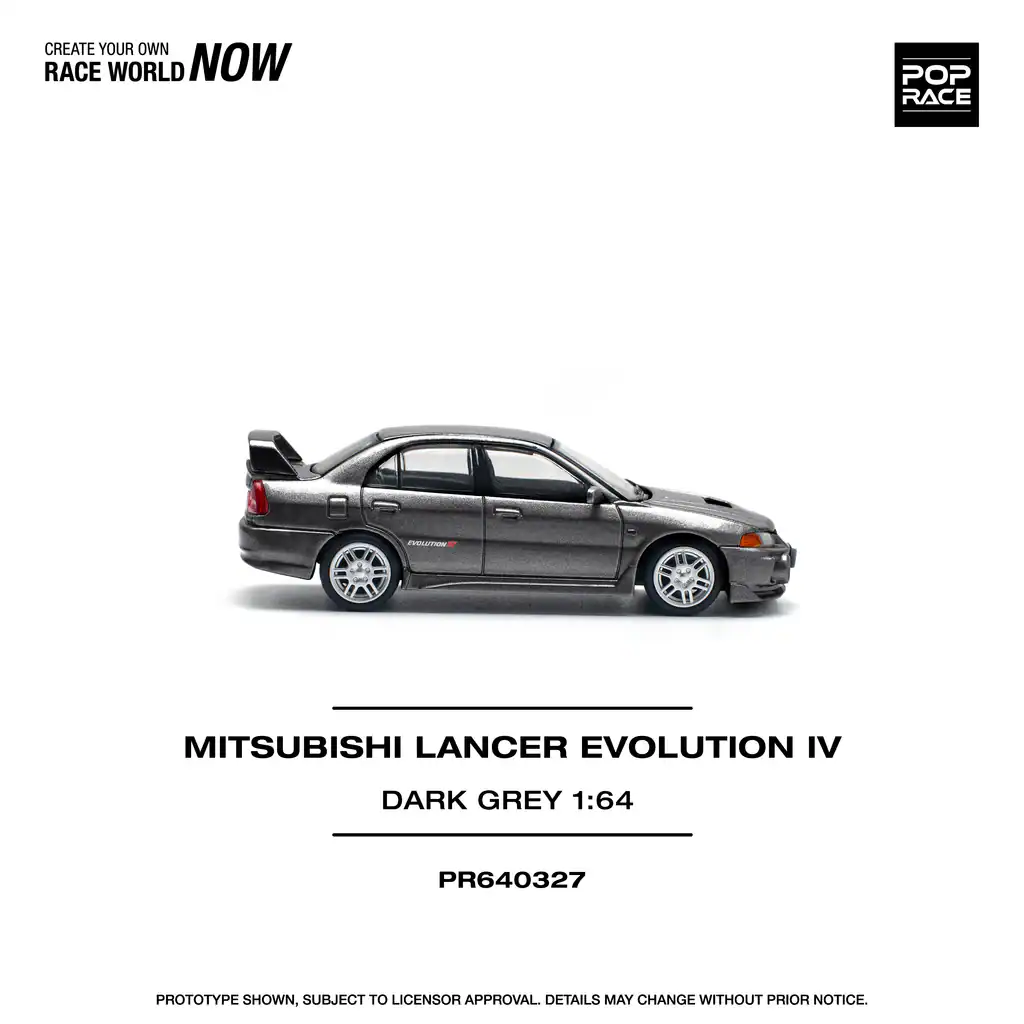 1:64 Mitsubishi Lancer Evolution IV Dark Grey - obrazek 7