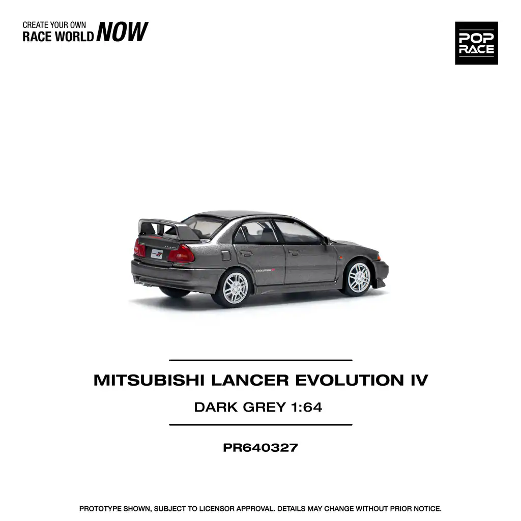 1:64 Mitsubishi Lancer Evolution IV Dark Grey - obrazek 6