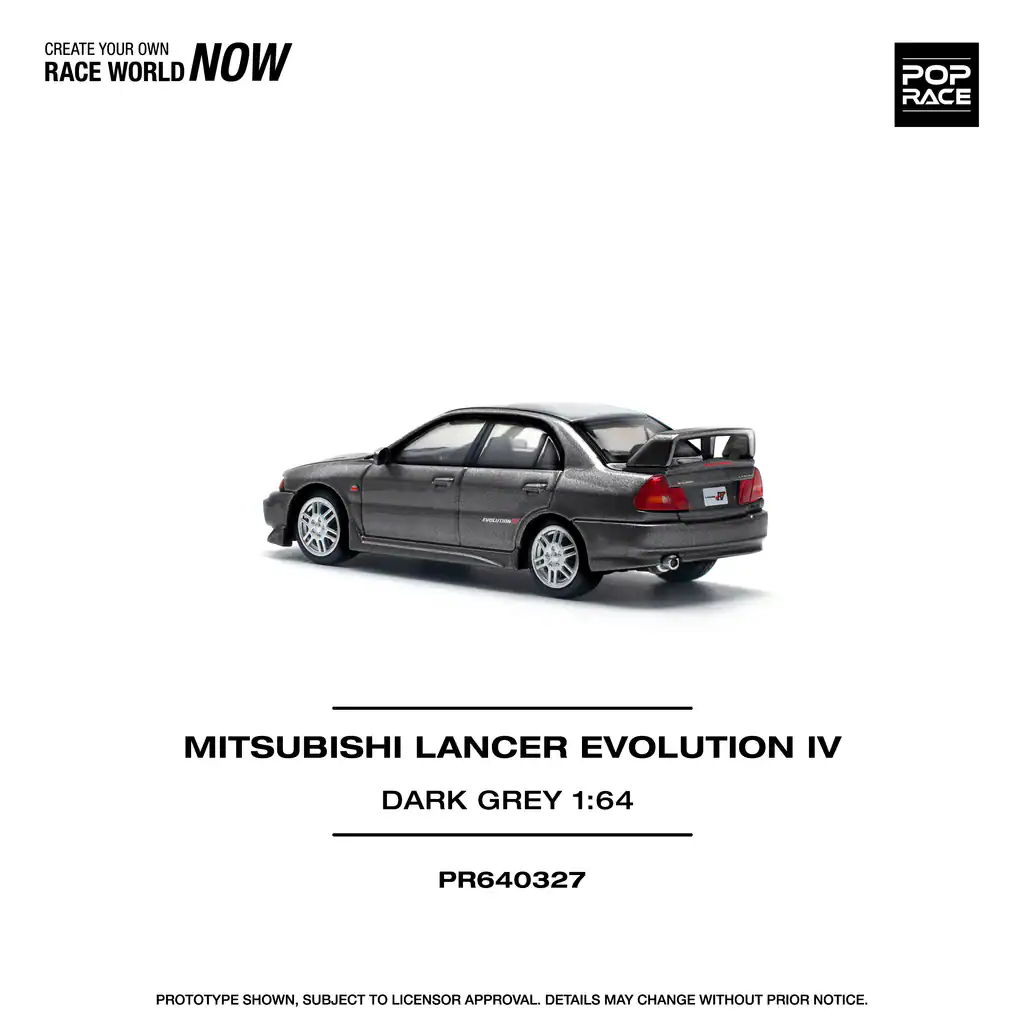 1:64 Mitsubishi Lancer Evolution IV Dark Grey - obrazek 5