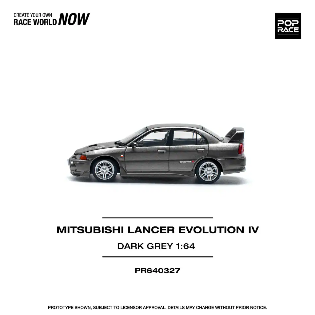 1:64 Mitsubishi Lancer Evolution IV Dark Grey - obrazek 4