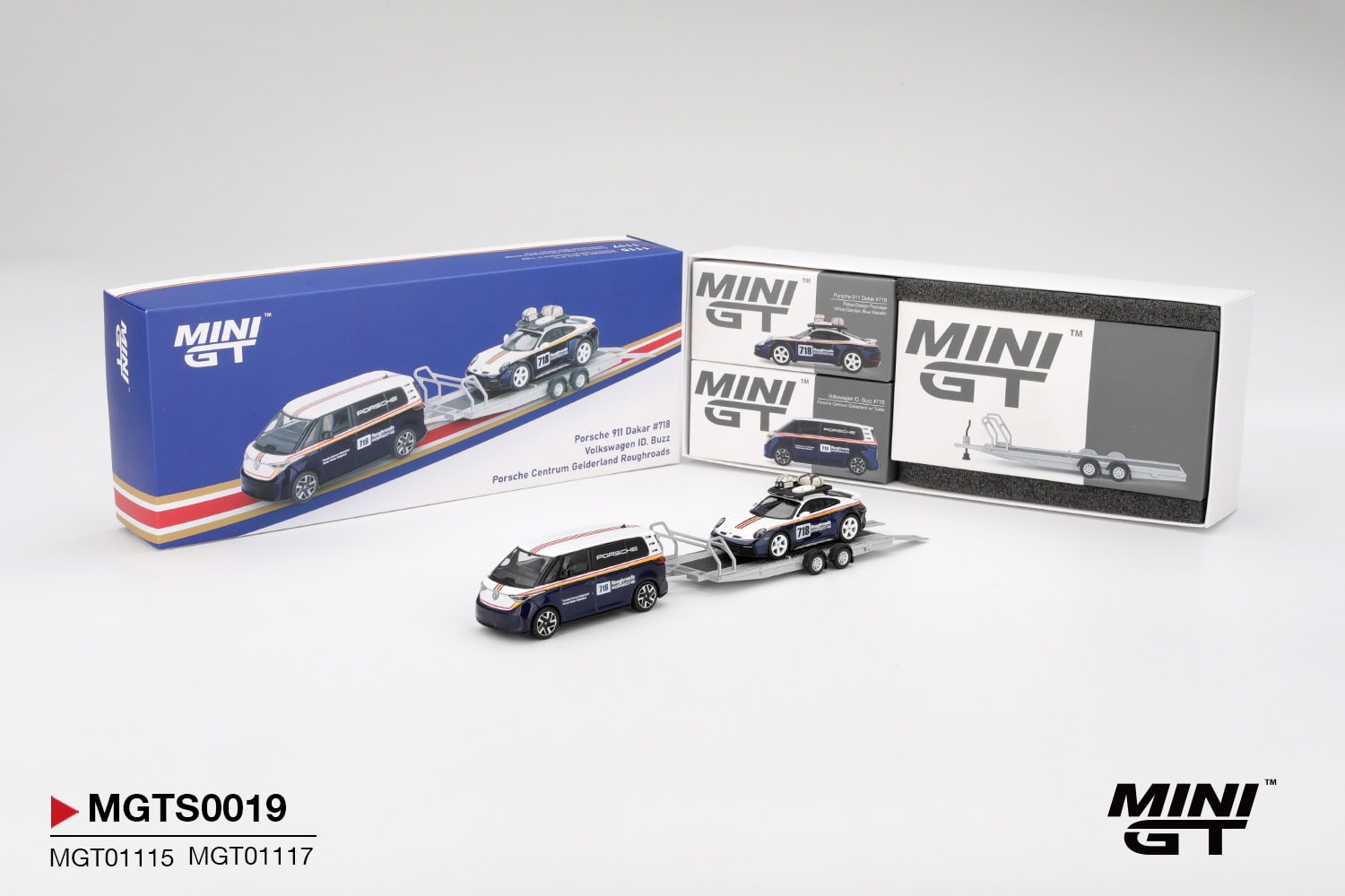 1:64 Porsche 911 Dakar #718 Volkswagen ID. Buzz Porsche Centrum Gelderland Roughroads Set - obrazek 2