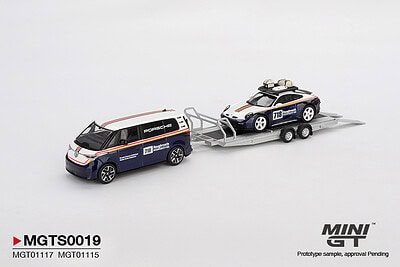 1:64 Porsche 911 Dakar #718 Volkswagen ID. Buzz Porsche Centrum Gelderland Roughroads Set