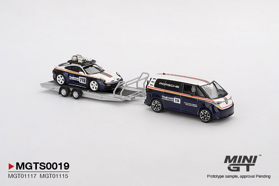 1:64 Porsche 911 Dakar #718 Volkswagen ID. Buzz Porsche Centrum Gelderland Roughroads Set - obrazek 3