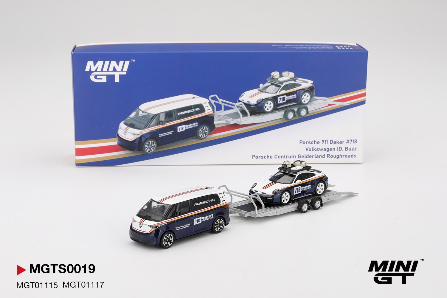 1:64 Porsche 911 Dakar #718 Volkswagen ID. Buzz Porsche Centrum Gelderland Roughroads Set - obrazek 7