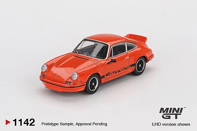 1:64 Porsche 911 Carrera RS 2.7 Tangerine with Black Livery