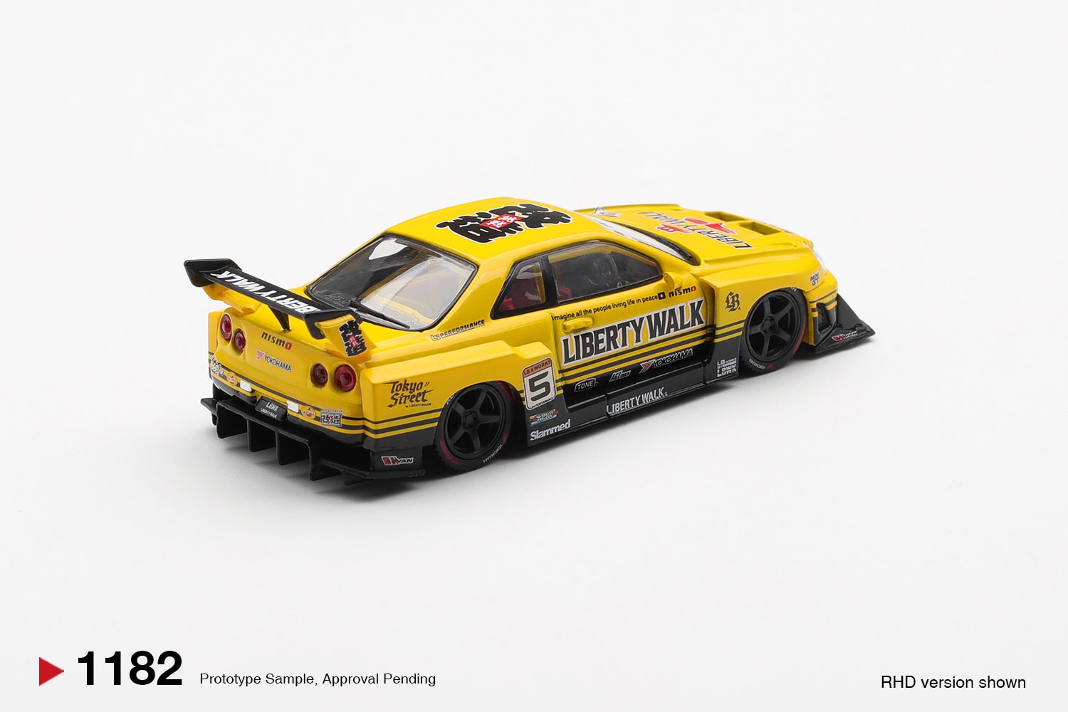 1:64 Nissan LB-ER34 Super Silhouette SKYLINE Sport Yellow - obrazek 2