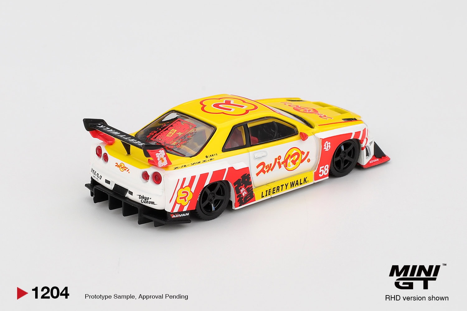 1:64 Nissan LB-ER34 Super Silhouette SKYLINE Suppaiman Okinawa - obrazek 2