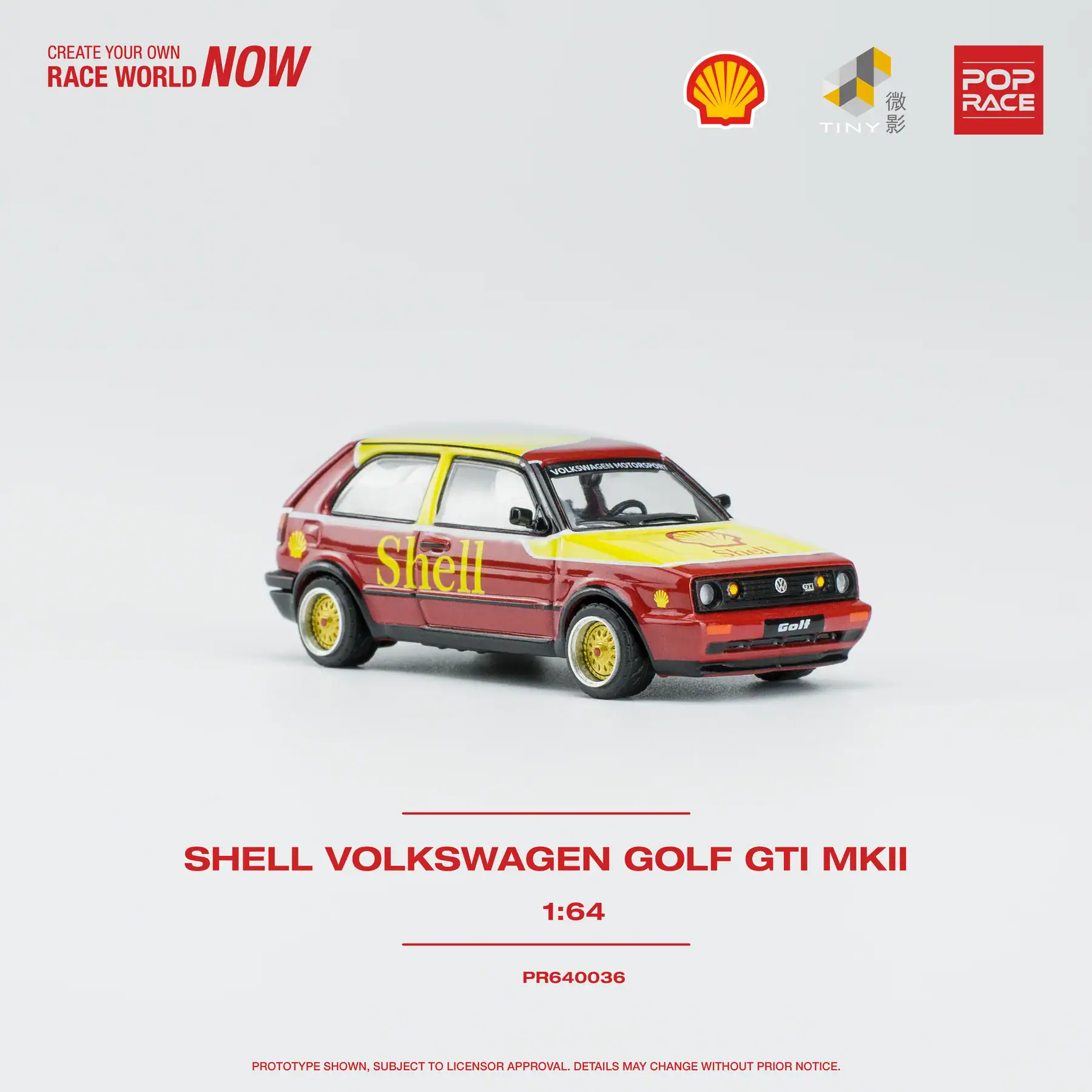 1:64 Volkswagen GOLF GTI MK2 Shell Tiny - obrazek 2