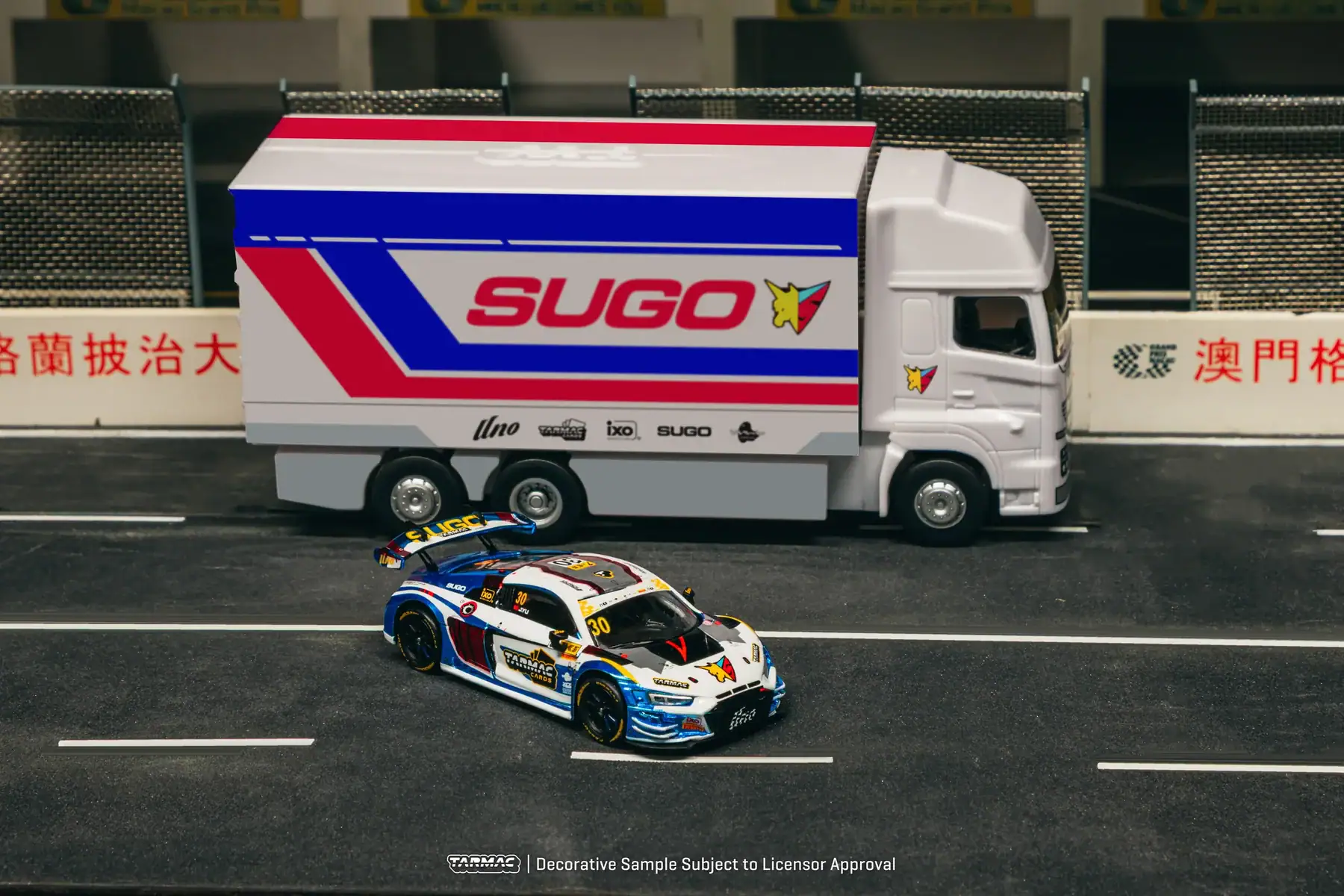 1:64 Audi R8 LMS GT3 evo II Macau GT Cup - FIA GT World Cup 2024 Uno Racing Team James Yu - obrazek 2