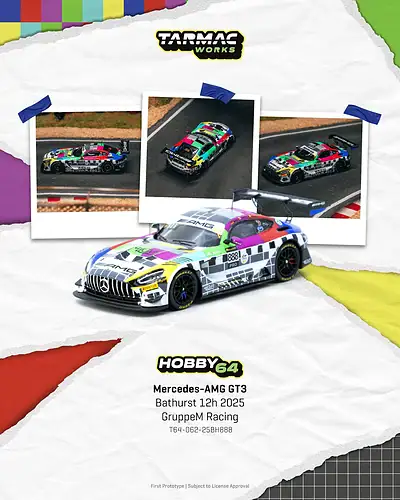1:64 Mercedes-AMG GT3 Bathurst 12h 2025 GruppeM Racing Maro Engel / Mikael Grenier Maxime Martin