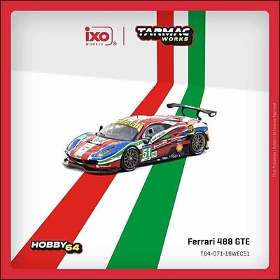 1:64 Ferrari 488 GTE 24h of Le Mans 2016 G. Bruni / J. Calado / A. Pier Guidi