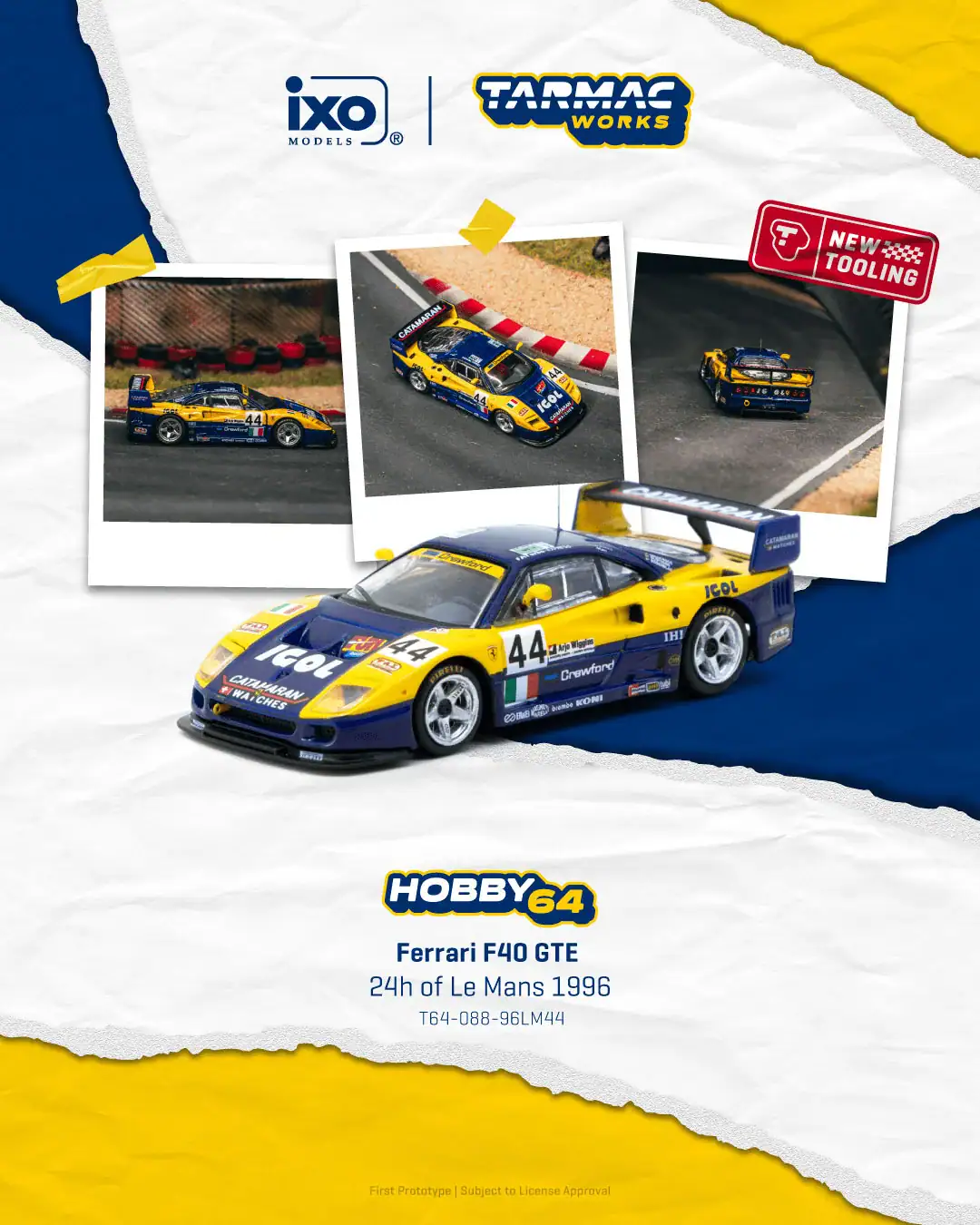 1:64 Ferrari F40 GTE 24h of Le Mans 1996 Luciano Della Noce / Anders Olofsson / Carl Rosenblad