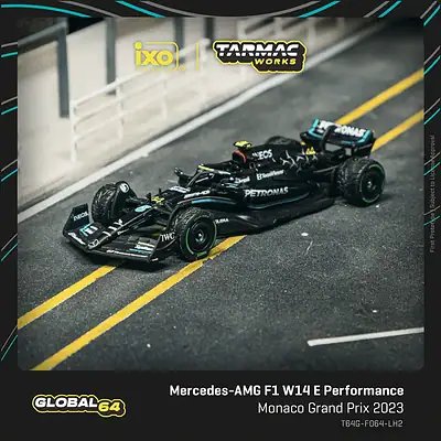1:64 Mercedes-AMG F1 WE14 E Performance Monaco Grand Prix 2023 Lewis Hamilton