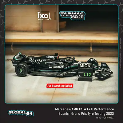 1:64 Mercedes-AMG F1 W14E Performance Spanish Grand Prix Tyre Testing 2023 Mick Schumacher