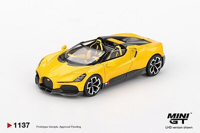 1:64 Bugatti W16 Mistral Yellow