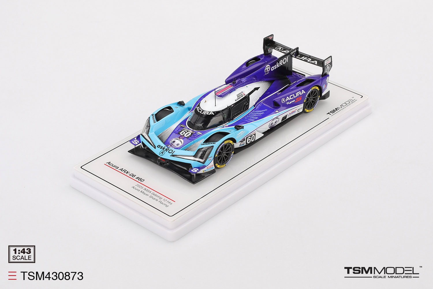 1:43 Acura ARX-06 #60 2025 IMSA Sebring 12 Hrs Meyer Shank Racing - obrazek 2