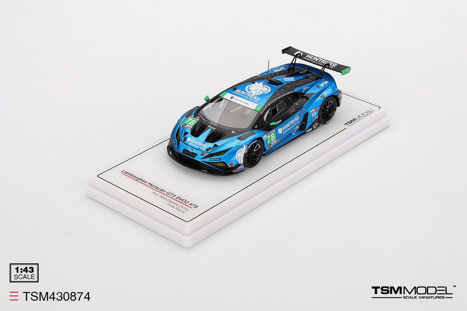 1:43 Lamborghini Huracan GT3 EVO2 #78 2025 IMSA Daytona 24 Hrs Forte Racing - obrazek 2