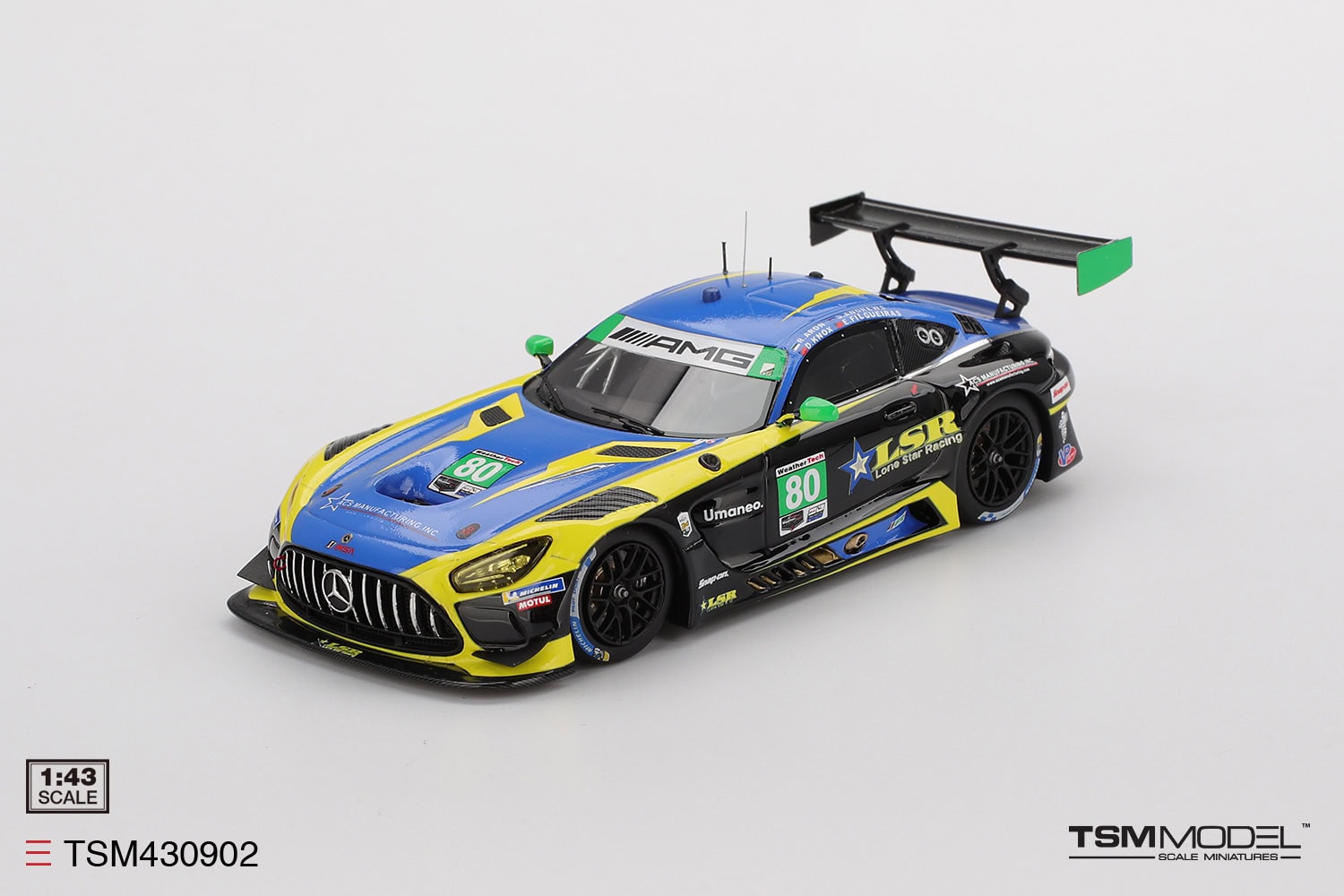 1:43 Mercedes-AMG GT3 #80 2025 IMSA Daytona 24 Hrs Lone Star Racing