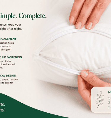 AllerProtect Dust Mite Doona Protector fitted to a doona / quilt in a healthy bedroom