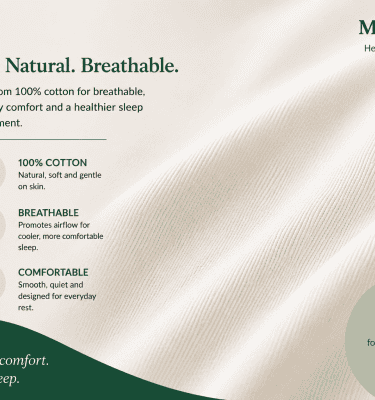 Close-up of tightly woven cotton fabric used in AllerProtect dust mite protectors