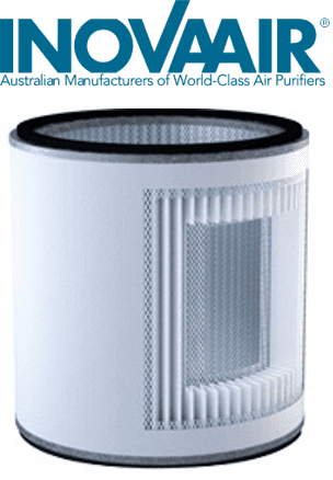 Replacement air purifier HEPA filter for allergen, mould and chemical control