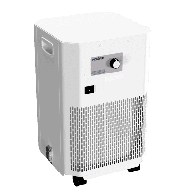 Inova E8 air purifier supporting cleaner indoor air in a bedroom