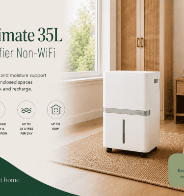 35L non-WiFi dehumidifier supporting moisture control in an EMF-conscious bedroom environment